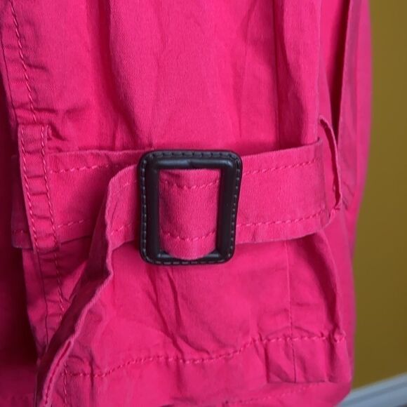 WOMEN’S Ann Taylor LOFT pink short trench jacket - Picture 6 of 9